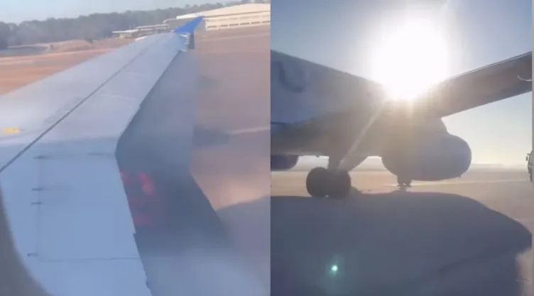 El vuelo 1382 de United Airlines, un Airbus A319, se vio envuelto en un dramático incendio.