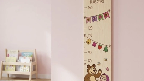 Medidor de altura de Masha y el Oso