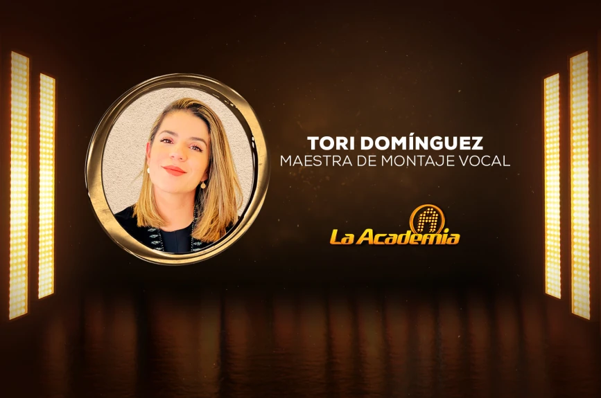 A su corta edad, Tori Domínguez cuenta con 18 años de experiencia como coach vocal, ya que empezó sus estudios en el Conservatorio Nacional de Música y a los 6 años inició con sus primeros coros en películas animadas.