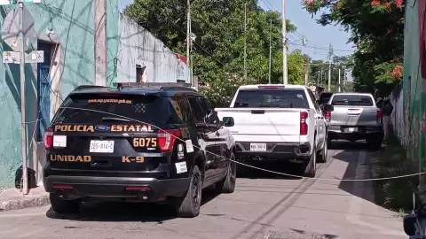 Detienen a una persona en fuerte movilización policiaca en Conkal