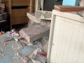 Hogar de la familia Frías después de una explosión.