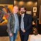 Alberto Castro y el  galerista Oscar Román