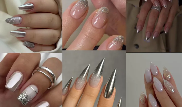 Uñas plateadas