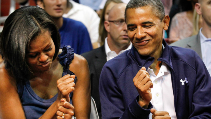 Michelle y Barack Obama bailando/ Foto: AFP