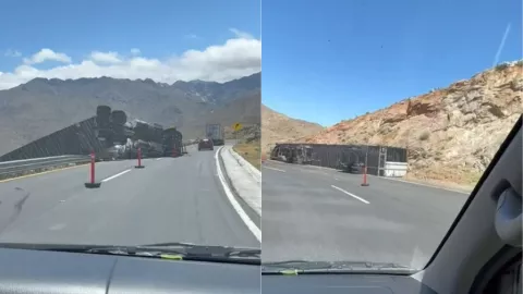 Volcaduras en La Rumorosa hoy