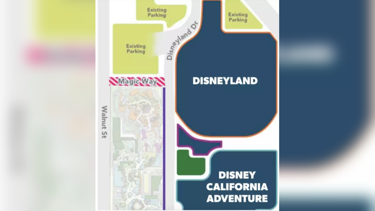 El mapa de cómo quedaría Disney en California