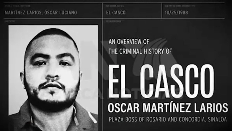Óscar Luciano Martínez Larios, “El Casco”, jefe de plaza de “Los Chapitos.