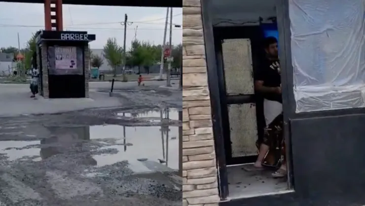 Hombre se adueña de caseta abandonada y la convierte en barbería
