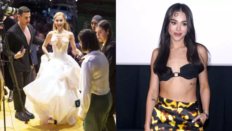 danna paola y ariana grande en la premiere de Wicked