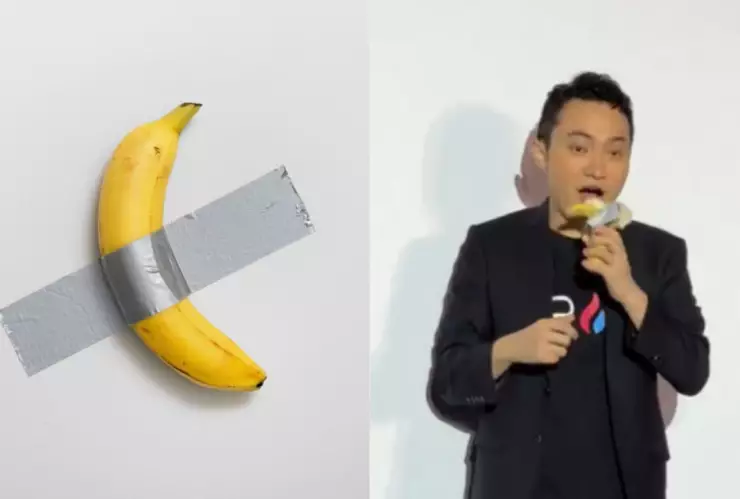 Empresario chino se come un plátano valuado como obra de arte en 6,2 millones de dólares