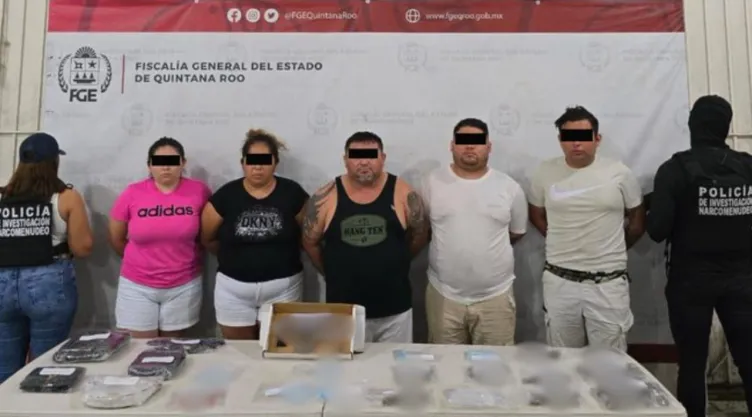 Autoridades de Quintana Roo detienen a Raúl “N” y cuatro integrantes del grupo criminal “Güero Palma”.