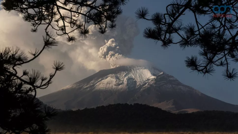 Actividad del volcán Popocatépetl hoy 24 de nov