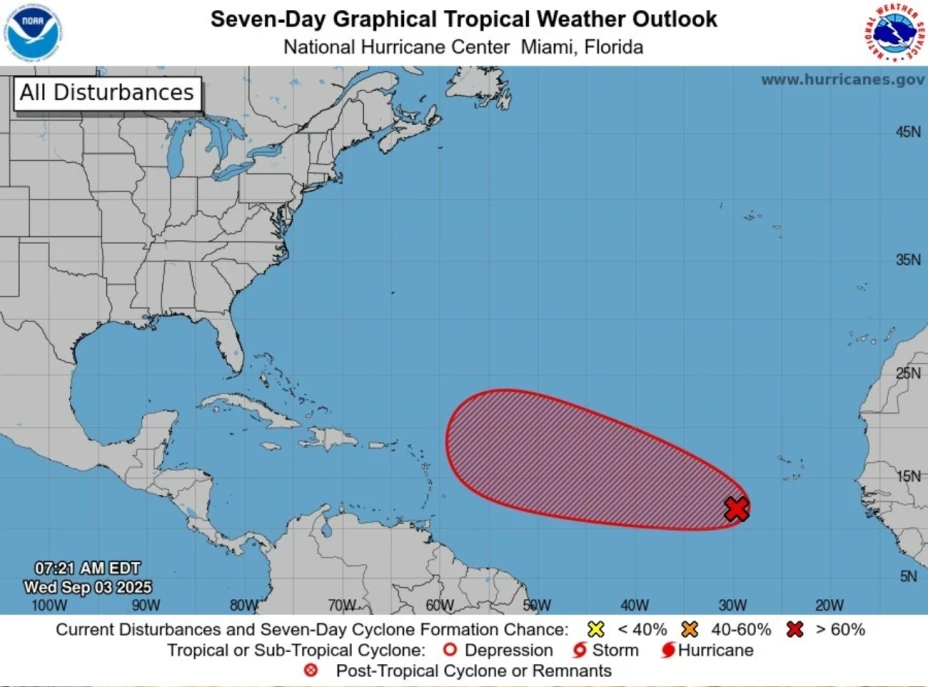 Onda tropical en el Atlántico podría EVOLUCIONAR a ciclón en los próximos días