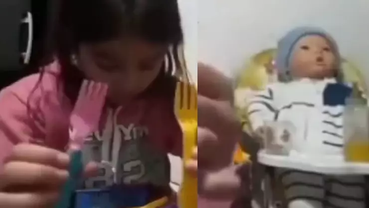 VIDEO_ Muñeco se mueve solo mientras una niña estaba cerca de él