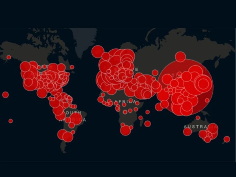 Coronavirus, mapa