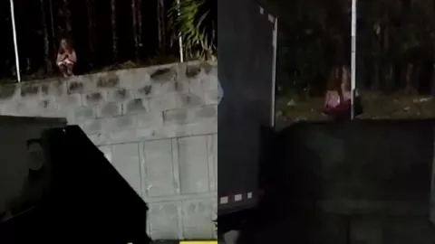 Vigilantes captan aterradora figura de una mujer en un panteón