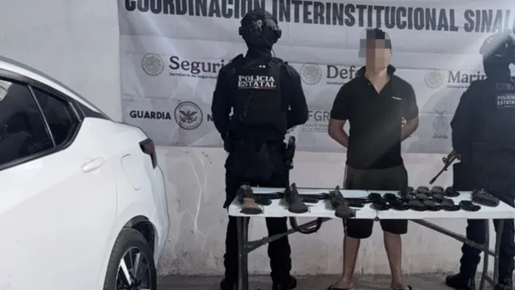 Hombre detenido en Mazatlán