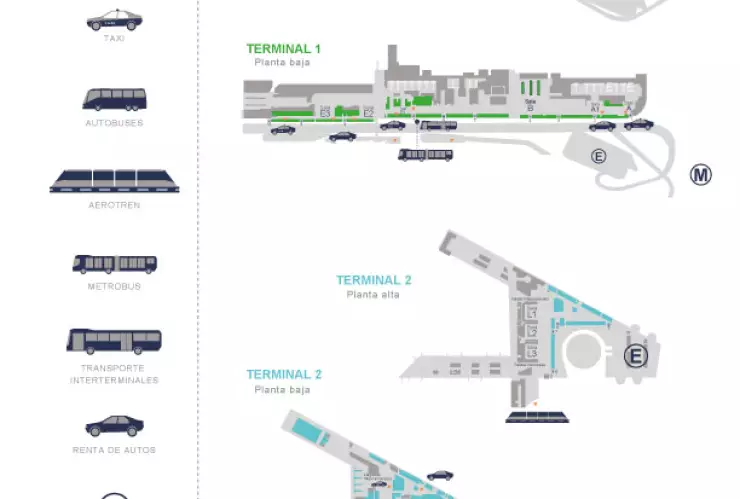 Las rutas de transporte público para llegar al AICM