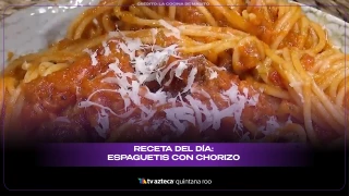 Receta del día: Espaguetis con chorizo
