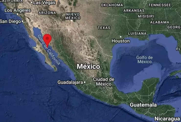 Sismo hoy 6 de agosto en la península de Baja California ocurrió al noreste de Santa Rosalía en Baja California Sur.