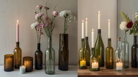 ¿Cómo reciclar botellas de vino? 7 ideas sencillas, minimalistas y aesthetic