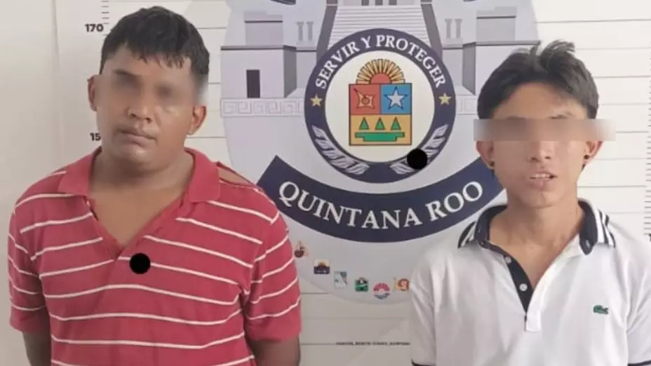 Detienen a dos hombres por robo a comercios en Benito Juárez