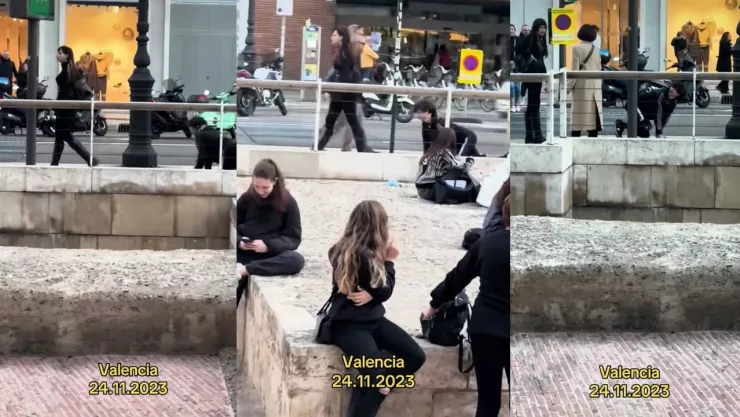 VIDEO: Mujer pasea un hombre con correa como si fuera un perro