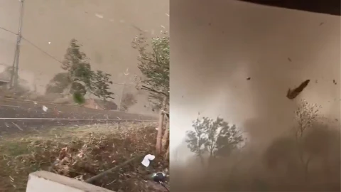 Así fue captado por usuarios el potente tornado que dejó dos muertos en India