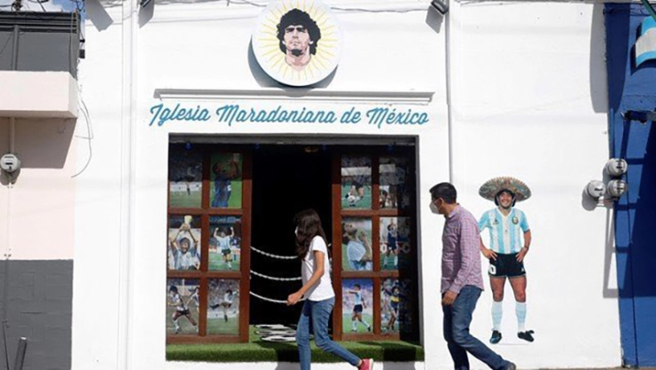 Inauguran en Puebla la segunda iglesia Maradoniana del mundo