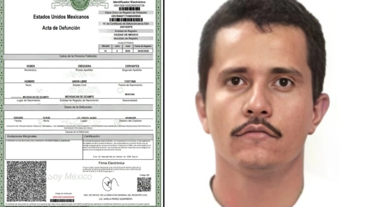 acta defunción mencho