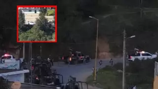 Vecinos captan balacera entre los límites de Puebla y Veracruz.