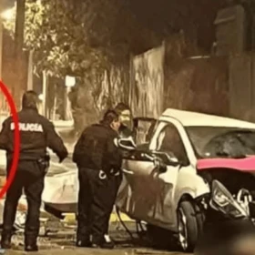 ¡Impactante! Captan en fotos a una entidad presente en un accidente de automóvil.png