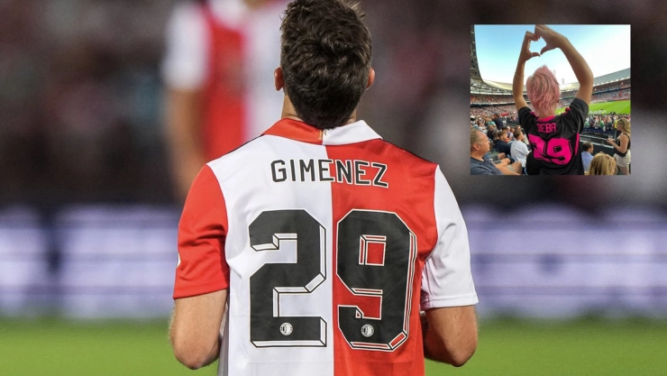 Santiago Giménez, debut, Feyenoord, Fer Serrano, novia santiago giménez