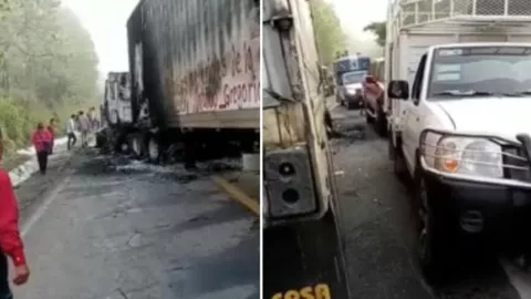 Incendian camiones en Venustiano Carranza