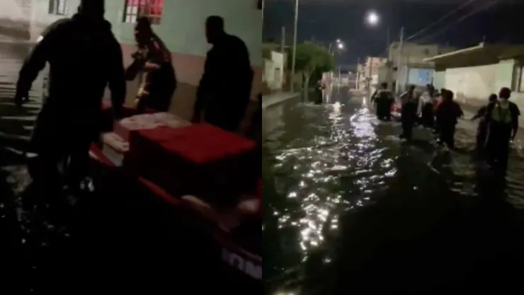 VIDEO: Así envían comida a familias afectadas por inundaciones en Chalco