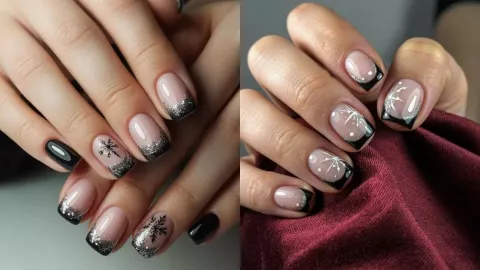 19 ideas de uñas nude con brillos: se ven hermosas en cortas o largas y serás la sensación en Navidad.
