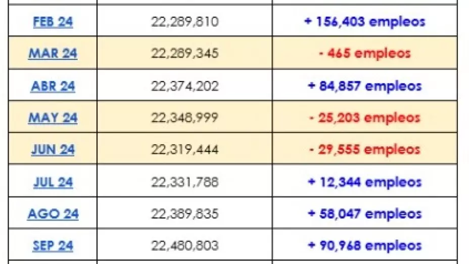 Puestos de trabajo 2024 IMSS.