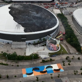 Incendio en el velódromo olímpico de Río de Janeiro