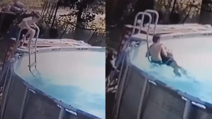 Héroe sin capa - Niño salva a su mamá de ahogarse en alberca