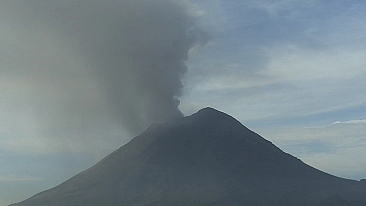 Monitoreo del Volcán Popocatépetl hoy 17 de julio de 2025.