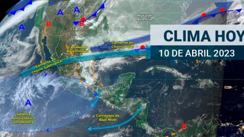 Clima México hoy 10 de abril Lluvias y caída de granizo en la mayor parte del país