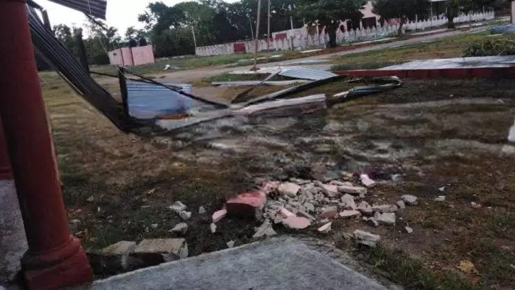 Fuerte TROMBA sorprende a pobladores en Buctzotz