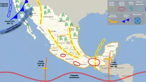 El frente fr&iacute;o ingresar&aacute; por Baja California a partir del martes