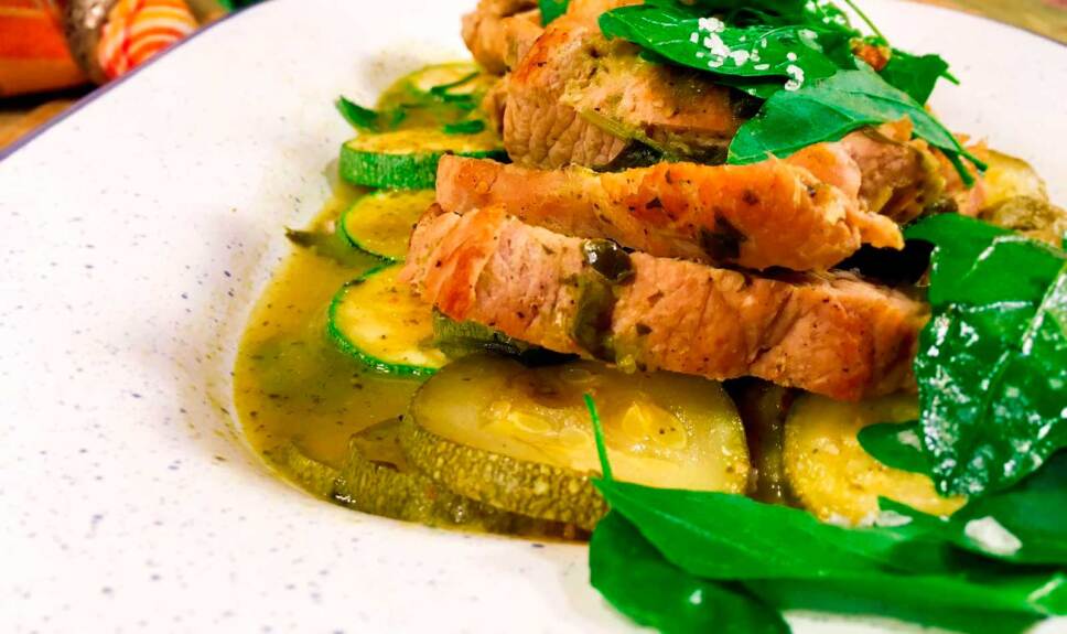 Receta Lomo de cerdo en salsa verde
