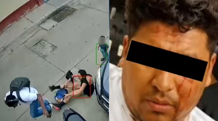 Iba de la mano con su hijo cuando la agredió: Sujeto acosa y tira al suelo a una mujer en Oaxaca