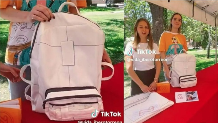 VIDEO ¿Buena causa Estudiantes diseñan mochila migrante; usuarios las critican en redes sociales