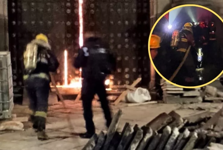 Incendio catedral Puebla