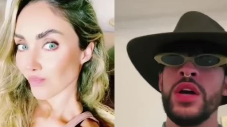 Bad Bunny cantando sálvame