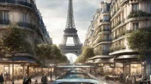 La ciudad de París en el futuro, según IA