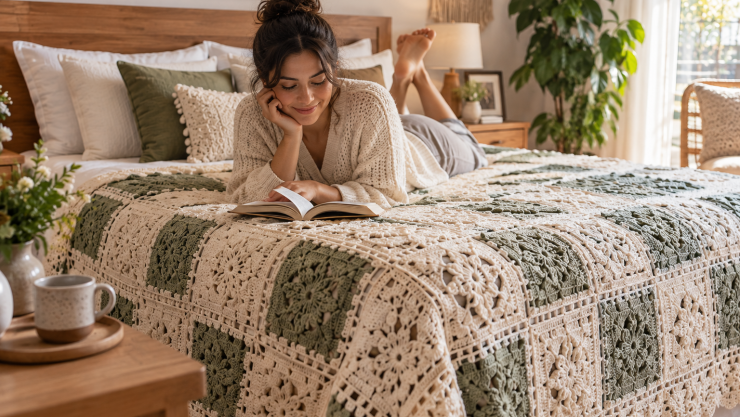 4 ideas de crochet para tejer cubresábanas elegantes, frescos y modernos